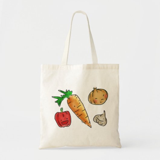Cute Veggies Reused Grocery Canvas tas (Voorkant)