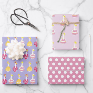 Cute Veranda Gans Kleren Inpakpapier Vel
