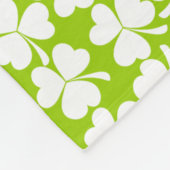 Cute vert blanc shamrock motif polaire couverture (Coin)