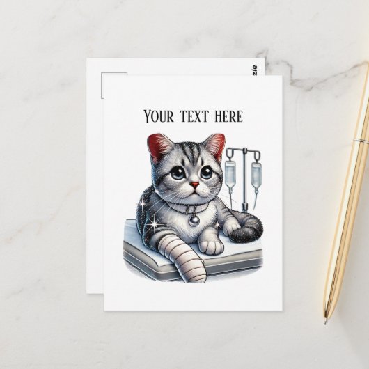 Cute Veterinarian Office customizable Briefkaart (Voorkant / Achterkant in situ)