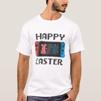 Cute Video Game Happy Easter Egg Bunny Gaming T-shirt