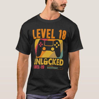 Cute Video Gamer 18e verjaardag Gift Funny Level 1 T-shirt