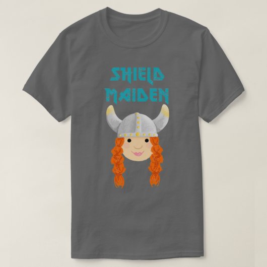 Cute Viking Shield Maiden T-shirt (Design voorkant)