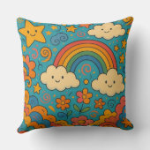 Cute Vintage Aesthetic Pattern Pillow 🌈✨🌸 Kussen (Achterkant)