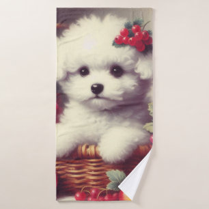 Cute Vintage Bichon Frisé Peinture
