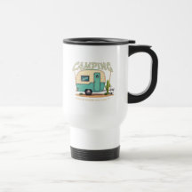 Cute Vintage Camper en Camping Quote