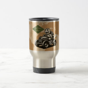 Cute vintage cartoon schildpadracer Tri-Blend shir Reisbeker