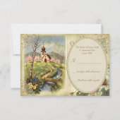 Cute Vintage Church RSVP Wedding (Achterkant)