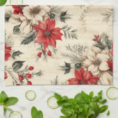 Cute Vintage Inspiré de Noël serviette de cuisine (Plié)