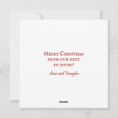 Cute Vintage Kerst Uilen Plat Design Feestdagenkaart (Achterkant)