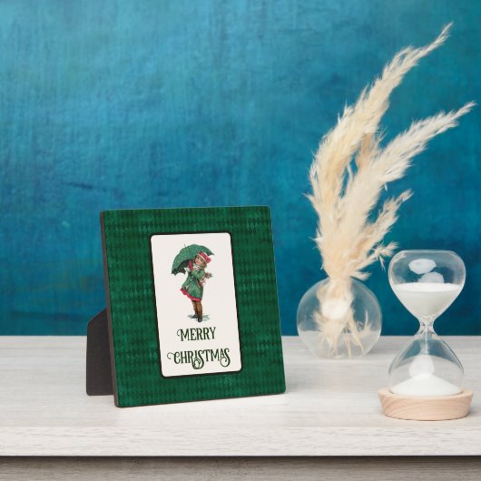 Cute Vintage-kerstcadeau Fotoplaat (Insitu)