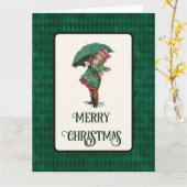 Cute Vintage-kerstcadeaukaart Kaart (Gele Bloem)