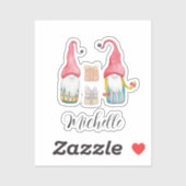 Cute Vintage-kerstcadeautjes Sticker (Vel)