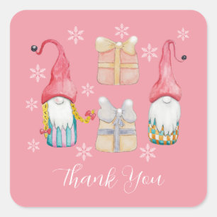 Cute Vintage-kerstcadeautjes Vierkante Sticker