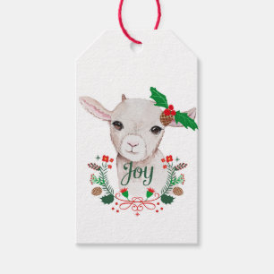 Cute Vintage-kerstgeit - Joy Cadeaulabel