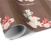 Cute Vintage-kersthonden Cadeaupapier (Rol Hoek)