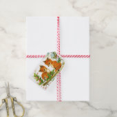 Cute Vintage-kerstmeloenen Cadeaulabel (Met Touw)