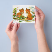 Cute Vintage-kerstmeloenen Flyer (Hand)