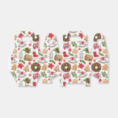 Cute Vintage Kerstthema Bedankdoosjes (Uitgevouwen)