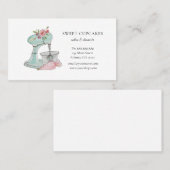 Cute vintage mélangeur de gâteau Carte de visite (Devant / Derrière)