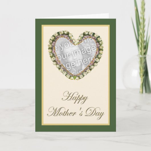 Cute Vintage Modèle photo du coeur floral (Devant)