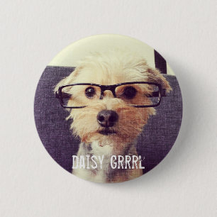 Cute Vintage Morkie Photo Pin Ronde Button 5,7 Cm