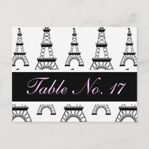 CUTE Vintage Postcard Table Number for Reception Briefkaart