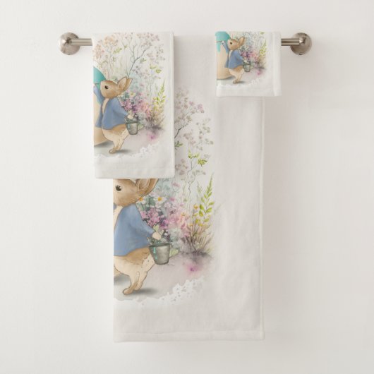 Cute vintage rabbit in a meadow with flowers (En situation)
