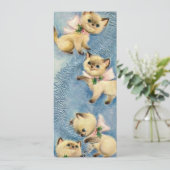 Cute Vintage Retro Katten Kittens Feestdagenkaart (Staand voorkant)