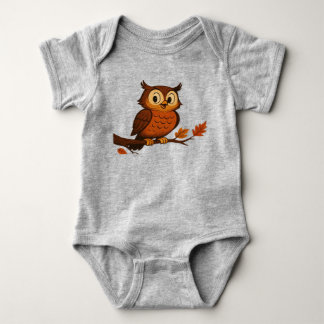 Cute, vintage whimsical fall/autumn owl romper