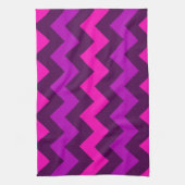 Cute Violet Chevrons Rose Serviette de cuisine (Vertical)