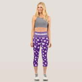 Cute violet pickleball haute taille leggings sport (Recto)