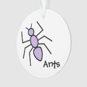 Cute Violet Vector Ant Ornament (voorkant)
