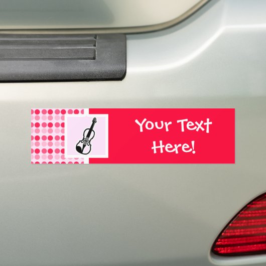Cute Violin Bumpersticker (Op auto)