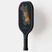 Cute Violin Personalized Monogram Script Pickleball Paddle (Links)