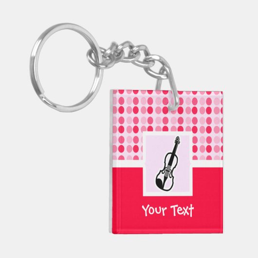 Cute Violin Sleutelhanger (Voorkant Links)