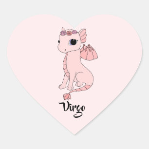 Cute Virgo Dragon design zodiac sticker
