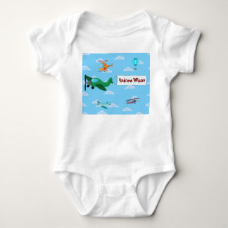 Cute Vliegtuigen en Helikopter voor Baby Jongen Romper