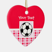 Cute Voetbal Keramisch Ornament (Rechts)