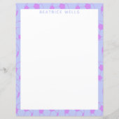 Cute Voetbal Pattern in Paars Personalized (Voorkant)