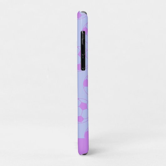 Cute Voetbal Pattern in Paars Personalized Case-Mate iPhone Case (Achterkant/links)