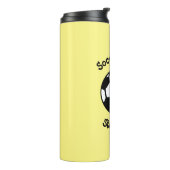Cute Voetbal Text Soccer Mam Gepersonaliseerd Thermosbeker (Gedraaid links)