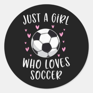 Cute Voetbalshirt Voor Meisjes Gewoon Een Meisje D Ronde Sticker