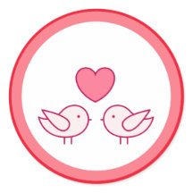 Cute Vogel en Hart Liefde Design