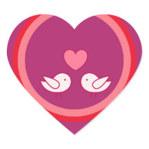 Cute Vogel en Hart Liefde Design
