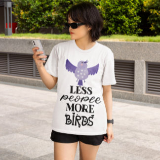 Cute vogel - Paarse Vogel Met Motiverende Slogan T-shirt