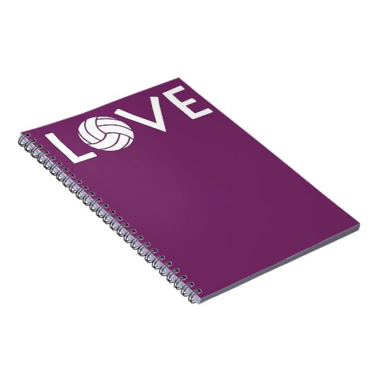 Cute Volleyball Love Notitieboek (Rechterzijde)