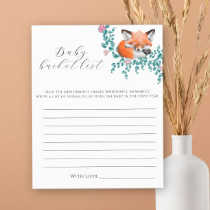 Cute vos baby shower - Baby emmer wensen spel