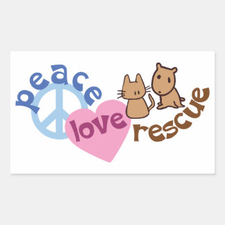 Cute Vrede Liefde Redding Stickers - Set van Vier