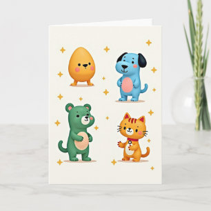 Cute Vrienden Wenskaart Kaart